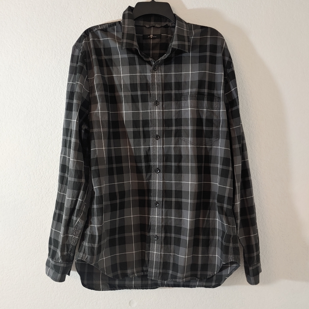 7 For All Mankind XXL Mens Button Down Long Sleeve